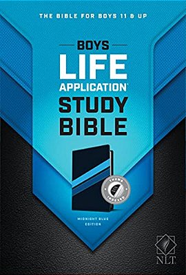 Nlt Boys Life Application Study Bible, Tutone (Leatherlike, Midnight Blue, Indexed)-..