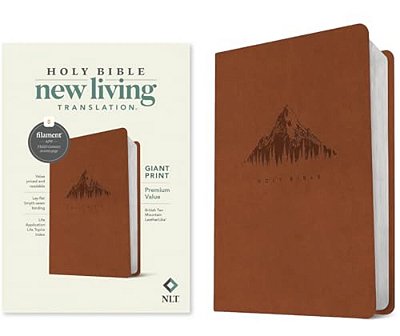 Nlt Giant Print Premium Value Bible, Filament Enabled (Leatherlike, British Tan Mountain)-..