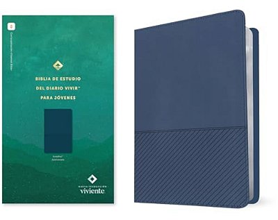 Biblia De Estudio Del Diario Vivir Para Jóvenes Ntv Con Filament (Sentipiel, Azul Oscuro, Letra Roja)-..