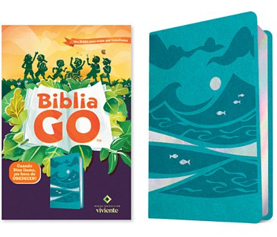 Biblia Go Para Niños Ntv (Sentipiel, Verde Azulado): Una Biblia Para Niños Que Transforma-..