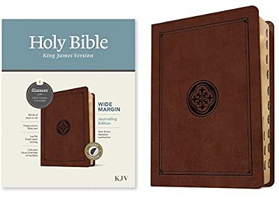 Kjv Wide Margin Bible, Filament Enabled (Leatherlike, Dark Brown Medallion, Indexed, Red Letter)-..