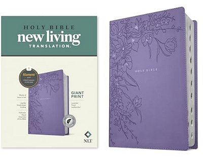 Nlt Giant Print Bible, Filament Enabled (Leatherlike, Lavender Floral, Indexed, Red Letter)-..