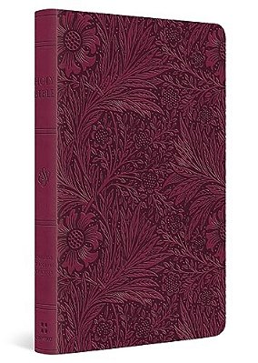 Esv Large Print Value Thinline Bible (Trutone, Raspberry, Floral Design)-..