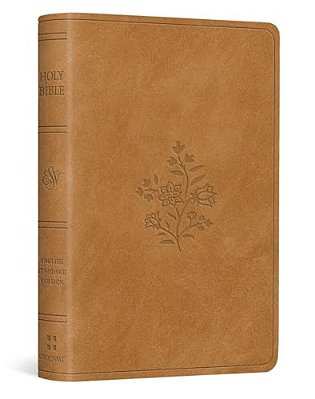 Esv Vest Pocket New Testament With Psalms And Proverbs, Red Letter (Trutone, Nubuck Caramel, Wildflower Design)-..