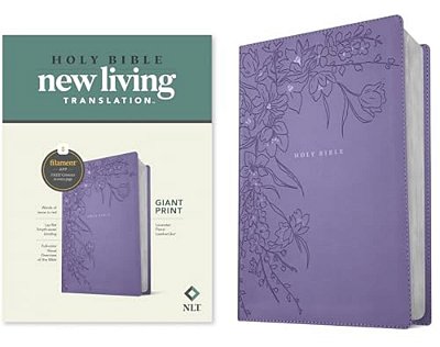 Nlt Giant Print Bible, Filament Enabled (Leatherlike, Lavender Floral, Red Letter)-..