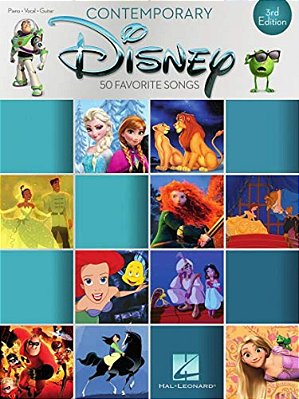 Contemporary Disney: 50 Favorite Songs - Disney Piano Book For Piano, Guitar, Vocal - Outstanding Sheet Music Book Collection - Vocal, Guitar, And Pia-..