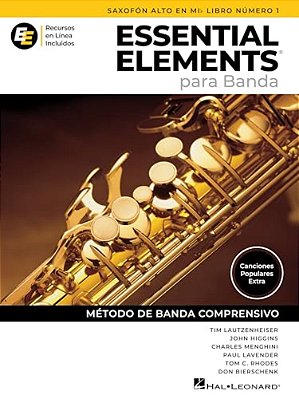 Essential Elements Para Banda - Saxofon Alto En Mib Libro Numero 1 - Recursos En Linea Incluidos-..