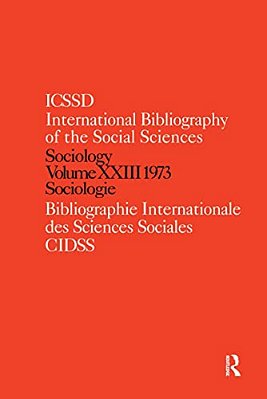 Ibss: Sociology: 1973 Vol 23-..