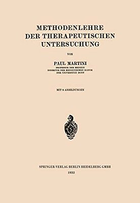 Methodenlehre Der Therapeutischen Untersuchung-..