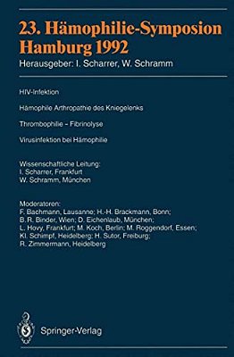 23. Hämophilie-Symposion: Hamburg 1992-..
