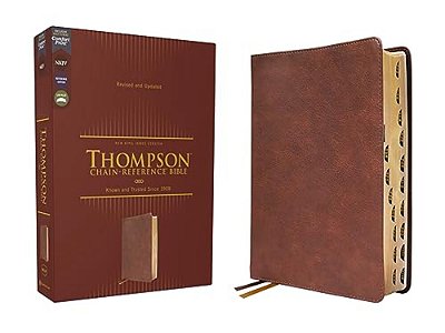 Nkjv, Thompson Chain-Reference Bible, Leathersoft, Brown, Red Letter, Thumb Indexed, Comfort Print-..