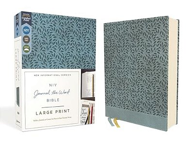 Niv, Journal The Word Bible (Perfect For Note-Taking), Large Print, Leathersoft, Teal, Red Letter, Comfort Print: Reflect, Take Notes, Or Create Art N-..