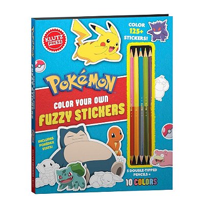 Pokémon Color Your Own Fuzzy Stickers-..