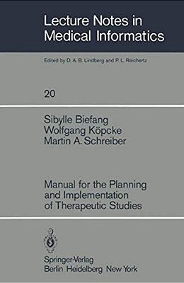 Manual For The Planning And Implementation Of Therapeutic Studies-..