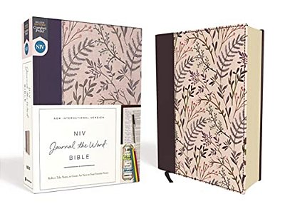 Niv, Journal The Word Bible, Cloth Over Board, Pink Floral, Red Letter Edition, Comfort Print: Reflect, Take Notes, Or Create Art Next To Your Favorit-..