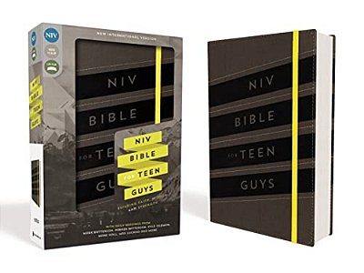 Niv, Bible For Teen Guys, Leathersoft, Charcoal, Elastic Closure: Building Faith, Wisdom And Strength-..