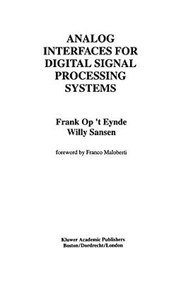 Analog Interfaces For Digital Signal Processing Systems-..