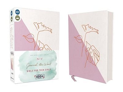 Niv, Journal The Word Bible For Teen Girls, Cloth Over Board, Lavender/White, Red Letter: Includes Over 450 Journaling Prompts!-..