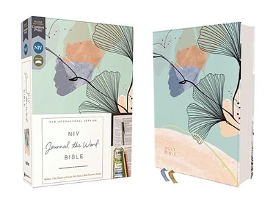Niv, Journal The Word Bible (Perfect For Note-Taking), Leathersoft, Teal/Floral, Red Letter, Comfort Print: Reflect, Take Notes, Or Create Art Next To-..