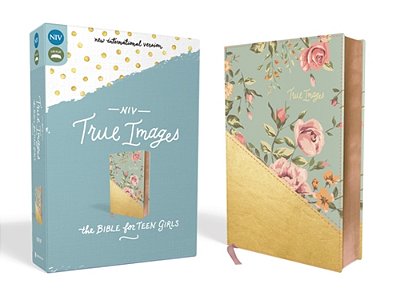 Niv, True Images Bible, Imitation Leather, Blue/Gold: The Bible For Teen Girls-..