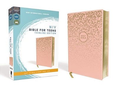 Niv, Bible For Teens, Thinline Edition, Leathersoft, Pink, Red Letter Edition, Comfort Print-..