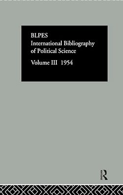 Intl Biblio Pol Sc 1954 Vol 3-..