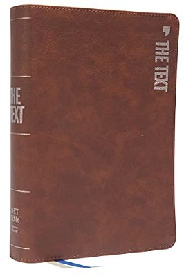 The Text Bible: Uncover The Message Between God, Humanity, And You (Net, Brown Leathersoft, Comfort Print)-..