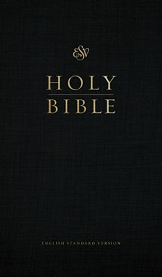 Esv Church Bible, Large Print, Red Letter (Hardcover, Black)-..