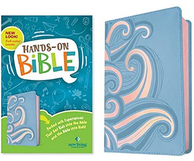 Nlt Hands-On Bible, Third Edition (Leatherlike, Periwinkle Pink Waves)-..