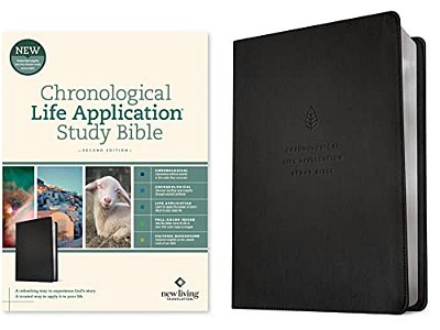 Nlt Chronological Life Application Study Bible, Second Edition (Leatherlike, Ebony Leaf)-..