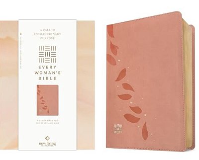 Nlt Every Woman's Bible, Filament Enabled (Leatherlike, Pink Petals, Red Letter)-..