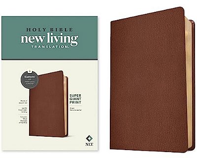 Nlt Super Giant Print Bible, Filament Enabled (Genuine Leather, Brown, Red Letter)-..