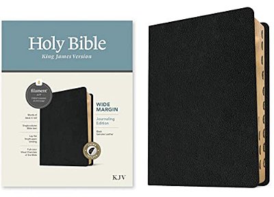 Kjv Wide Margin Bible, Filament Enabled (Genuine Leather, Black, Indexed, Red Letter)-..