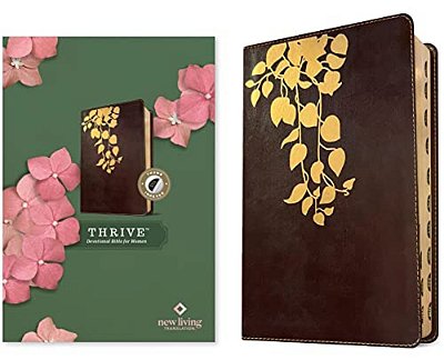 Nlt Thrive Devotional Bible For Women (Leatherlike, Cascade Deep Brown, Indexed)-..