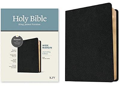 Kjv Wide Margin Bible, Filament Enabled (Genuine Leather, Black, Red Letter)-..