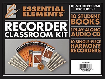 Essential Elements For Recorder Classroom Kit: Includes 10 Student Books Online Audio And 10 Recorders-..