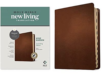 Nlt Wide Margin Bible, Filament Enabled (Genuine Leather, Brown, Indexed, Red Letter)-..