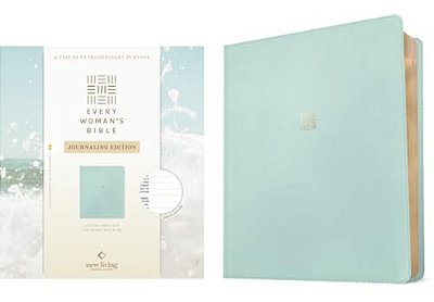 Nlt Every Woman's Bible, Journaling Edition, Filament Enabled (Leatherlike, Seafoam Blue, Red Letter)-..