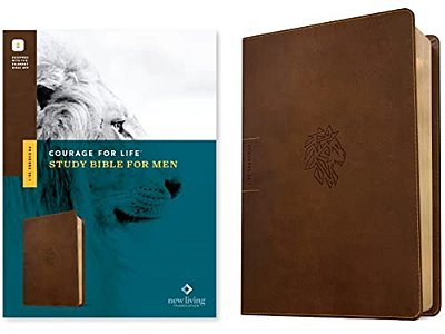 Nlt Courage For Life Study Bible For Men, Filament Enabled (Leatherlike, Rustic Brown Lion)-..