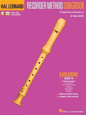 Hal Leonard Recorder Method Songbook By Sarah Jeffery - Supplemental Book To The Recorder Method With 15 Popular Pieces For Recorders In C With Online-..