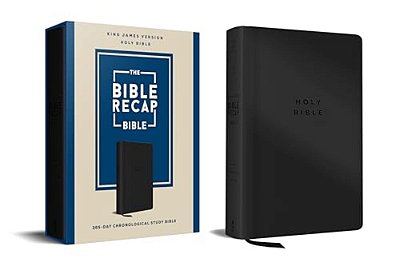 The Bible Recap 365-Day Chronological Study Bible: King James Version--imitation Leather, Black-..