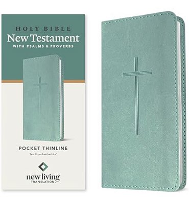 Nlt Pocket Thinline New Testament With Psalms And Proverbs (Leatherlike, Teal Cross)-..