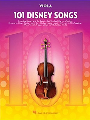 101 Disney Songs For Viola Sheet Music Songbook Solo Instrumental Folio For All Levels Includes Let It Go, A Whole New World, Beauty And The Beast And-..