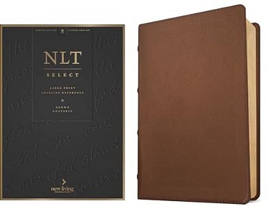Nlt Select Large Print Thinline Reference Bible, Filament Enabled (Goatskin Leather, Brown, Red Letter)-..
