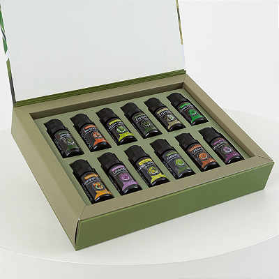 Kit 12 Óleos Essenciais Terapêuticos Bioaromattic
