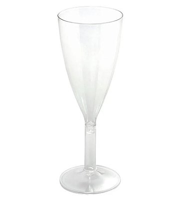 Taça Acrílica Salut Champagne 150ml Transparente Pacote 6un Prafesta