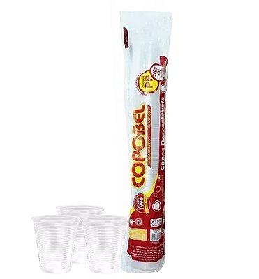 Copo Descartável 200ml PP c/ 100un Transparente Copobel