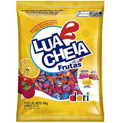 Bala Lua Cheia Frutas Dori 400g