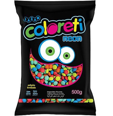 Coloreti Mini Sortido Neon Jazam 500g