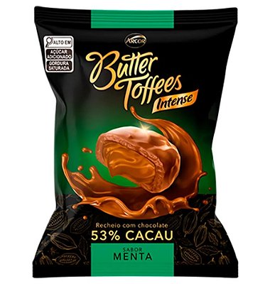 Bala Butter Toffees 53% Menta 500g Intense Arcor